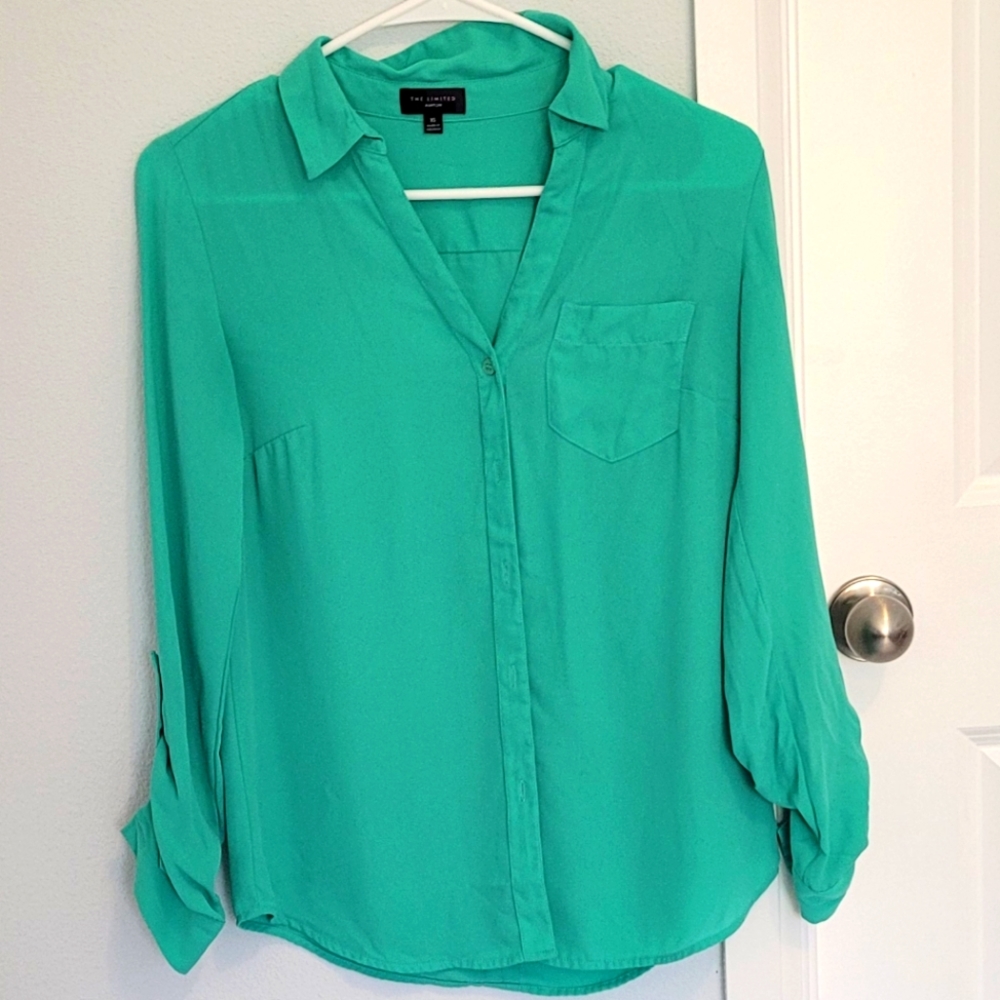 The Limited Green Ashton long-sleeve button-down shirt